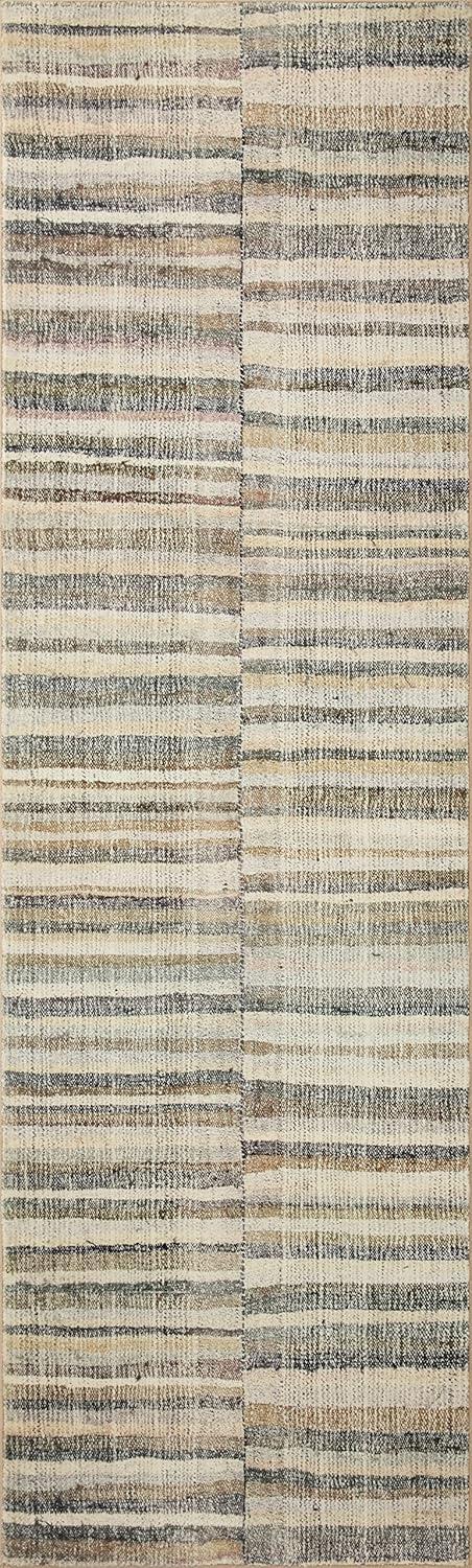 image:imageLoloi Chris Loves Julia Humphrey Collection HUM02 IvoryMulti 73 x 93 38 Pile Height Area Rug feat CloudPileNatural Moss