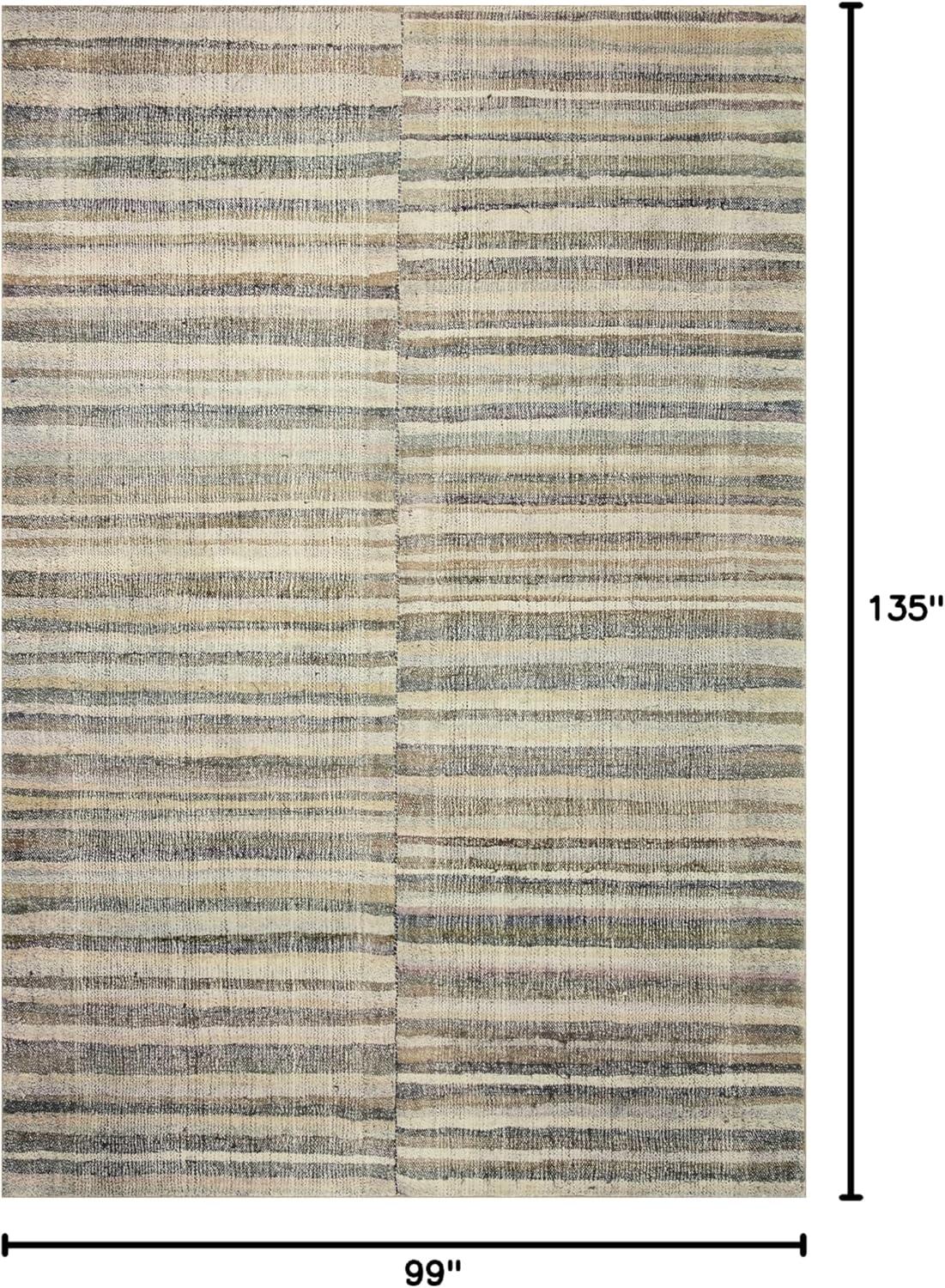 image:imageLoloi Chris Loves Julia Humphrey Collection HUM02 IvoryMulti 73 x 93 38 Pile Height Area Rug feat CloudPileNatural Moss