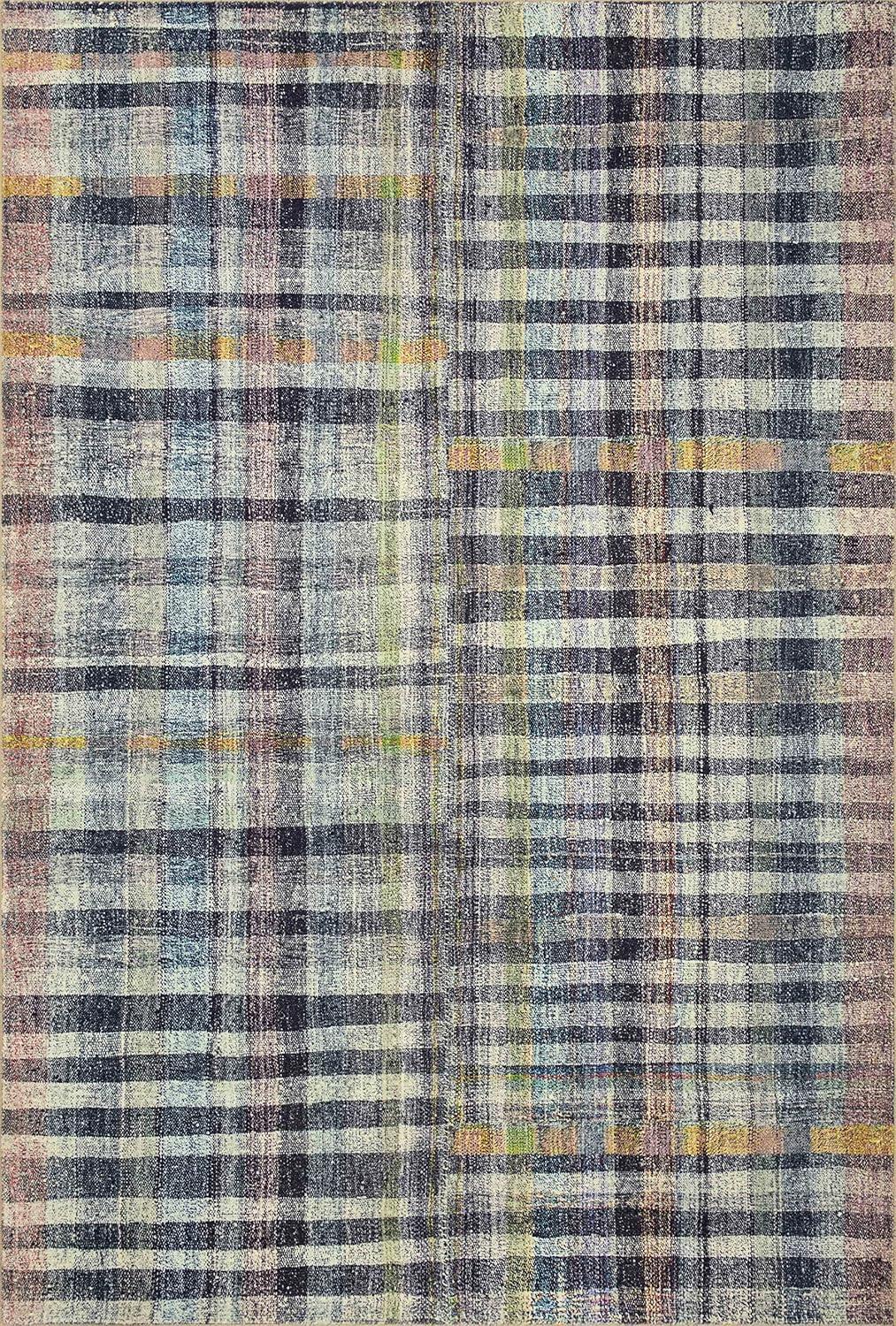 image:imageLoloi Chris Loves Julia Humphrey Collection HUM02 IvoryMulti 73 x 93 38 Pile Height Area Rug feat CloudPilePlum Multi