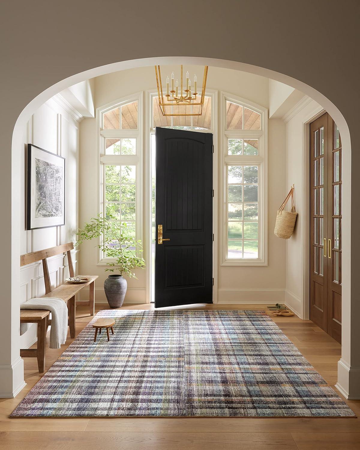 image:imageLoloi Chris Loves Julia Humphrey Collection HUM02 IvoryMulti 73 x 93 38 Pile Height Area Rug feat CloudPilePlum Multi