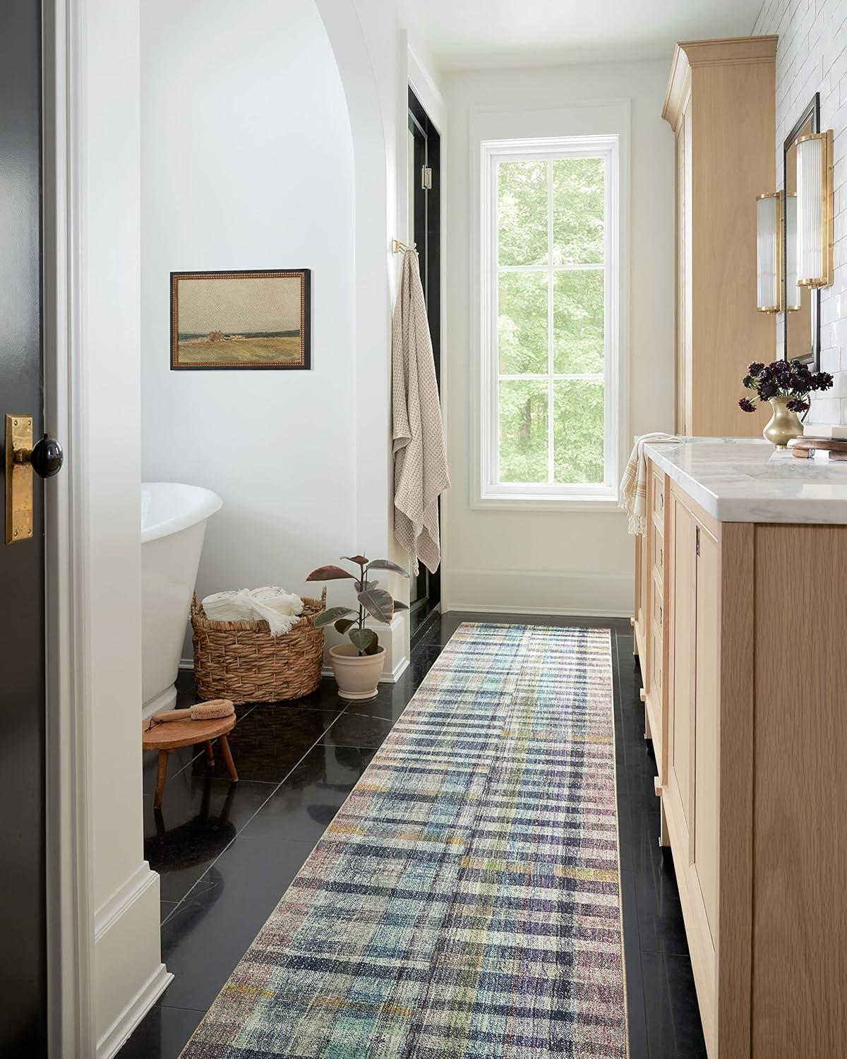 image:imageLoloi Chris Loves Julia Humphrey Collection HUM02 IvoryMulti 73 x 93 38 Pile Height Area Rug feat CloudPilePlum Multi