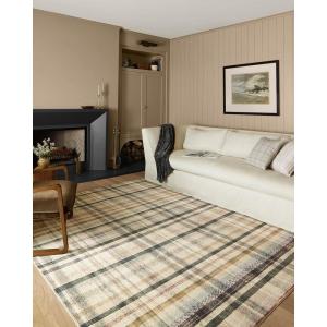 Loloi Chris Loves Julia Humphrey Collection HUM-02 Ivory/Multi 7′-3” x 9′-3” .38″ Pile Height, Area Rug feat. CloudPile(Ivory / Multi)