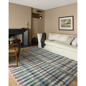 Loloi Chris Loves Julia Humphrey Collection HUM-02 Ivory/Multi 7′-3” x 9′-3” .38″ Pile Height, Area Rug feat. CloudPile(Plum / Multi)