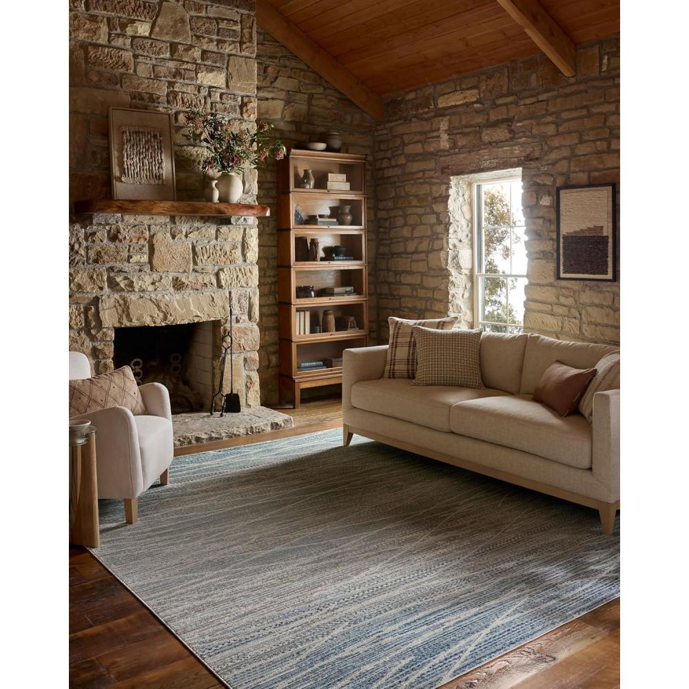 image:imageLoloi Townes Collection TOW08 GreyDenim 710 x 10 Area RugNatural Sky