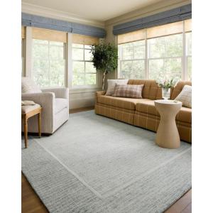 Loloi Chris Loves Julia Briggs Collection, Wheat & Ivory, 9′-3″ x 13′ Area Rug – Minimal Gritted Design Area Rugs for Living Room Bedroom Entryway & Hallway No Shed High Traffic Home Decor Rug(Mist / Ivory)