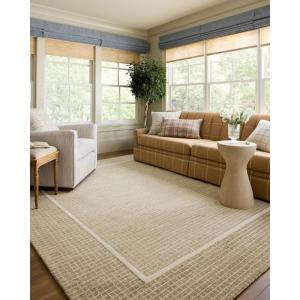 Loloi Chris Loves Julia Briggs Collection, Wheat & Ivory, 9′-3″ x 13′ Area Rug – Minimal Gritted Design Area Rugs for Living Room Bedroom Entryway & Hallway No Shed High Traffic Home Decor Rug(Wheat / Ivory)