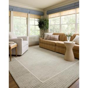 Loloi Chris Loves Julia Briggs Collection, Wheat & Ivory, 9′-3″ x 13′ Area Rug – Minimal Gritted Design Area Rugs for Living Room Bedroom Entryway & Hallway No Shed High Traffic Home Decor Rug(Sage / Ivory)