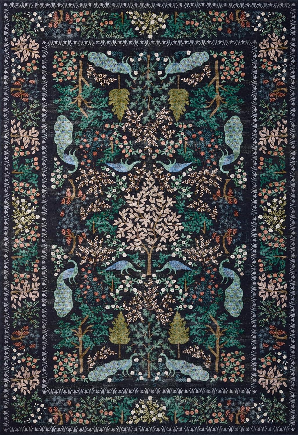 image:imageLoloi Rifle Paper Co Canopy Collection CNP05 Charcoal 23 x 39 Accent Rug