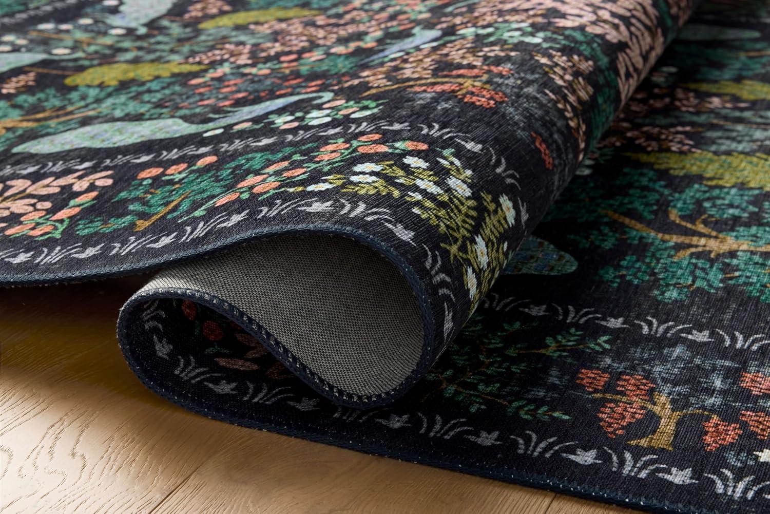 image:imageLoloi Rifle Paper Co Canopy Collection CNP05 Charcoal 23 x 39 Accent Rug
