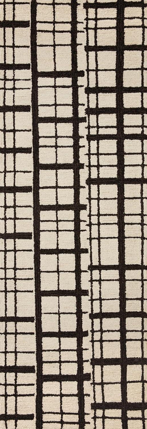 image:imageLoloi Chris Loves Julia Polly 23 x 39 Accent Rug in IvoryNatural Large Neutral Area Rug Unique Patterned Rug for Living Room Bedroom Dining Area Home OfficeBlack Ivory