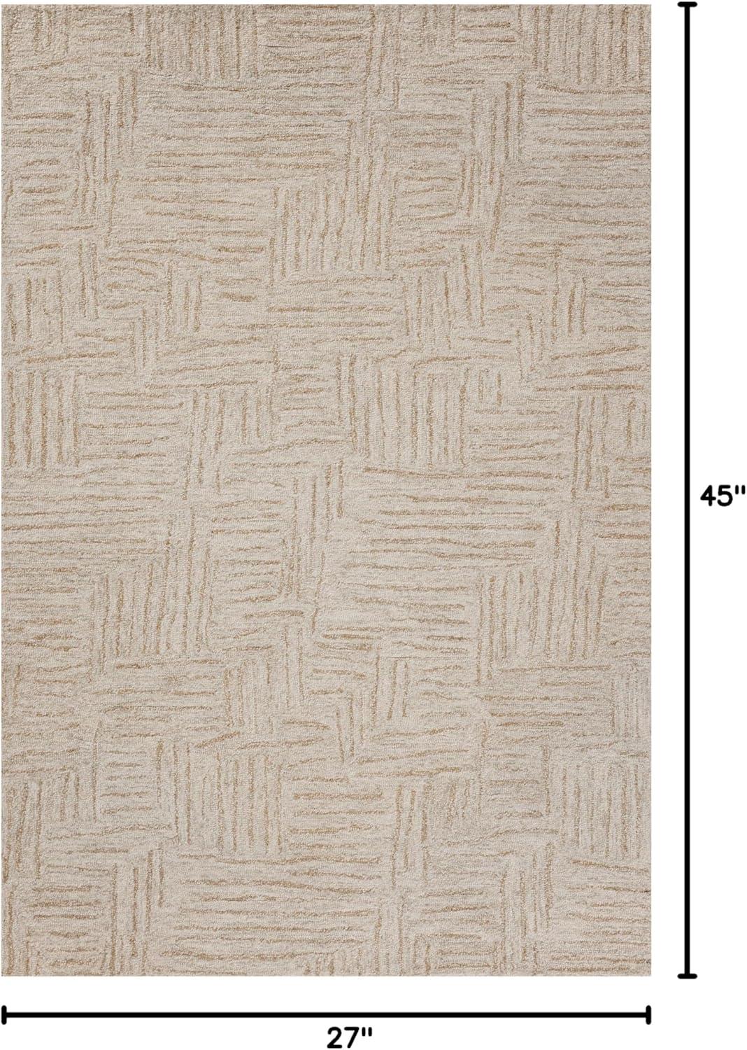 image:imageLoloi Chris Loves Julia Polly 23 x 39 Accent Rug in IvoryNatural Large Neutral Area Rug Unique Patterned Rug for Living Room Bedroom Dining Area Home OfficeSmoke Sand