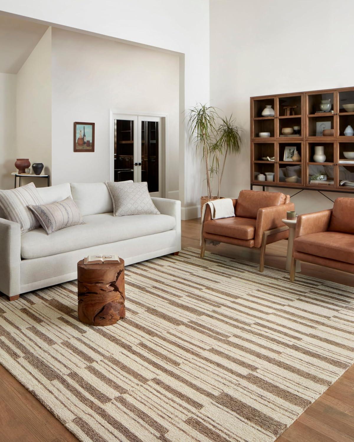 image:imageLoloi Chris Loves Julia Polly 23 x 39 Accent Rug in IvoryNatural Large Neutral Area Rug Unique Patterned Rug for Living Room Bedroom Dining Area Home OfficeBeige Tobacco