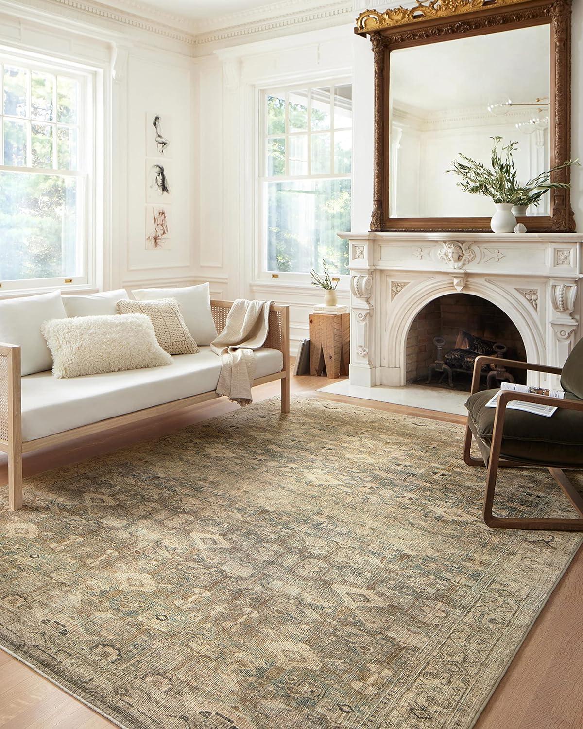 image:imageLoloi Margot Collection MAT04 AntiqueSage 36 x 56 Accent Rug feat CloudPile NoShed Easy Clean Large Patterned Area Rug for Living Room Bedroom Dining AreaAntique Green