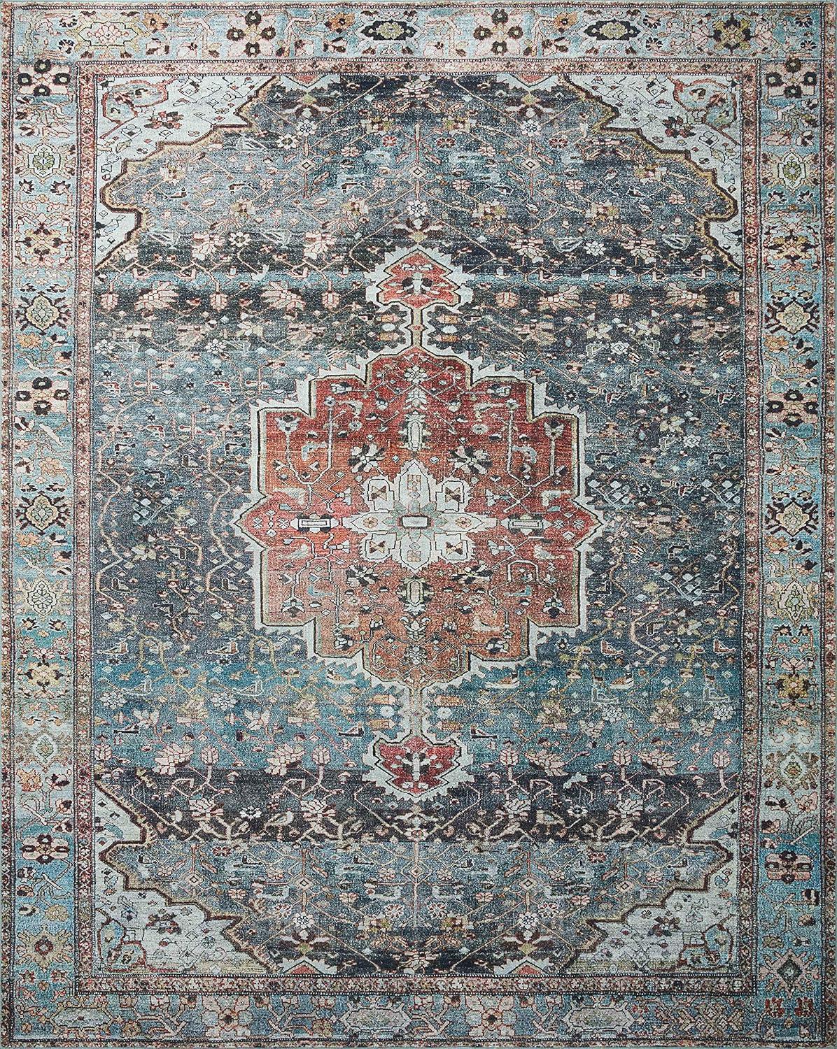 image:imageLoloi Margot Collection MAT04 AntiqueSage 36 x 56 Accent Rug feat CloudPile NoShed Easy Clean Large Patterned Area Rug for Living Room Bedroom Dining AreaOcean Brick
