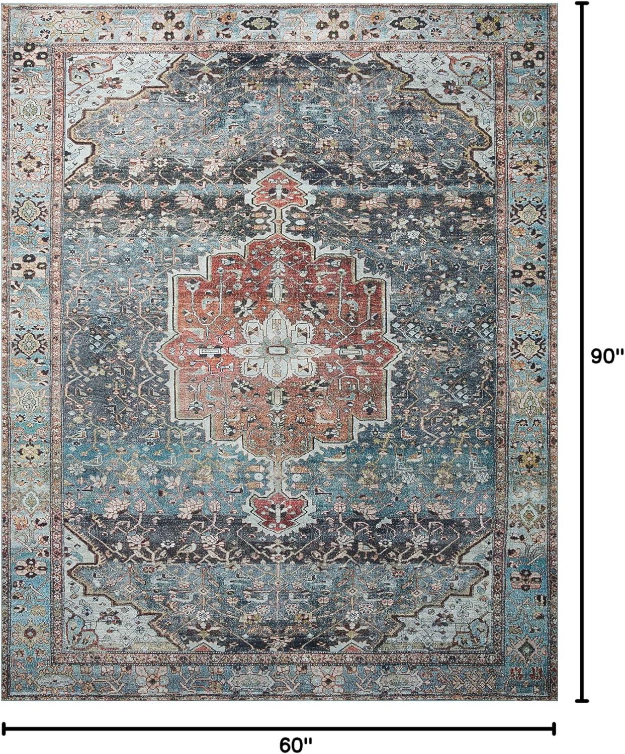 image:imageLoloi Margot Collection MAT04 AntiqueSage 36 x 56 Accent Rug feat CloudPile NoShed Easy Clean Large Patterned Area Rug for Living Room Bedroom Dining AreaOcean Brick