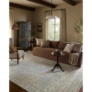 Loloi Amber Lewis Honora Collection HON-02 Slate/Beige 11′-6″ x 15′-6″ Area Rug(Grey / Beige)