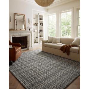 Loloi Chris Loves Julia Polly 2′-3″ x 3′-9″ Accent Rug in Ivory/Natural – Large Neutral Area Rug, Unique Patterned Rug for Living Room, Bedroom, Dining Area, Home Office(Graphite / Pebble)