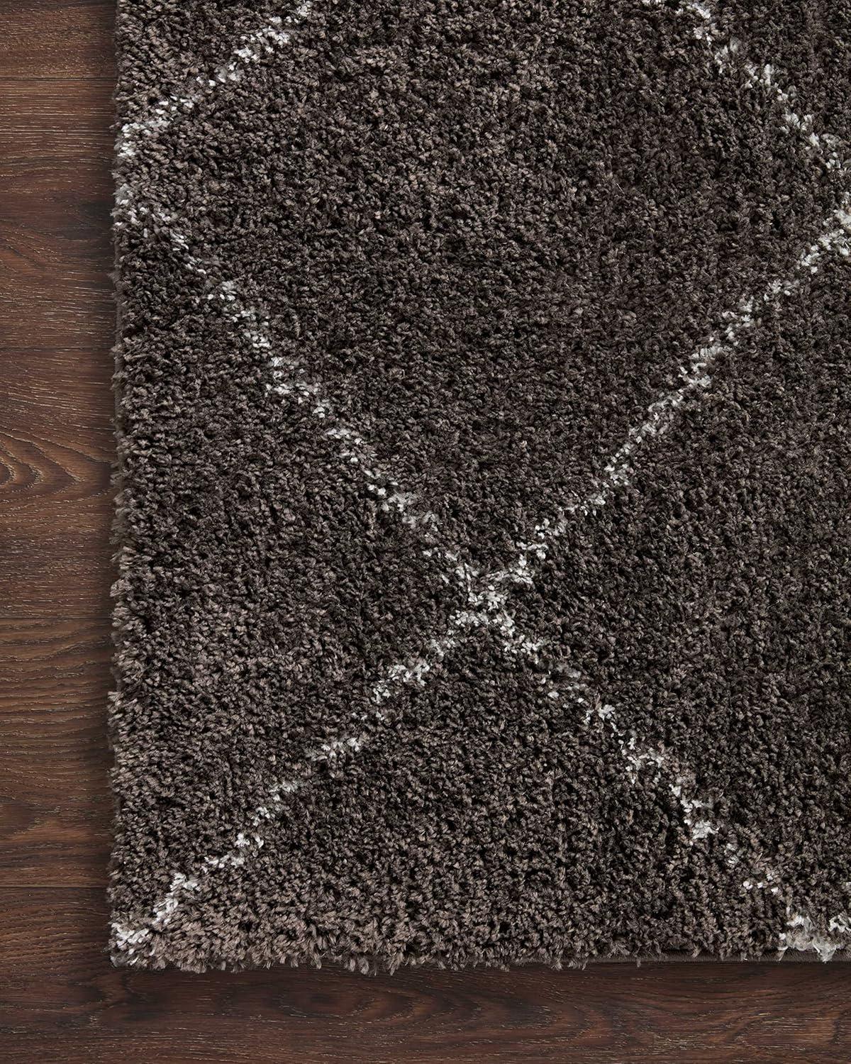 image:imageLoloi Bliss Shag Collection BLS05 GreyWhite 311 x 6 Runner RugBark Grey