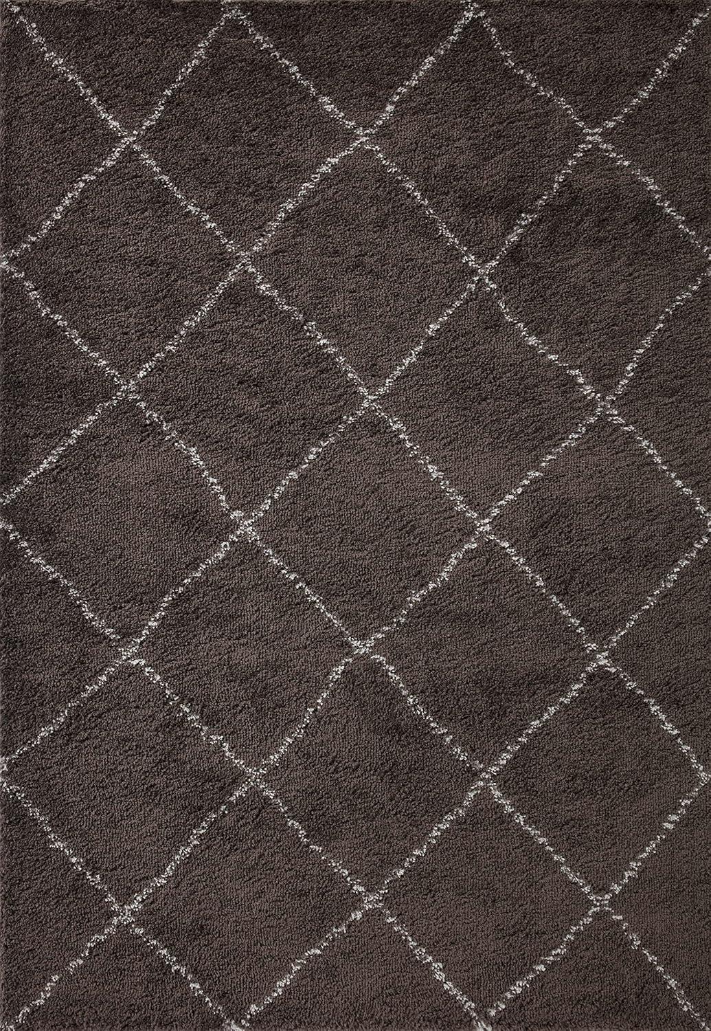 image:imageLoloi Bliss Shag Collection BLS05 GreyWhite 311 x 6 Runner RugBark Grey