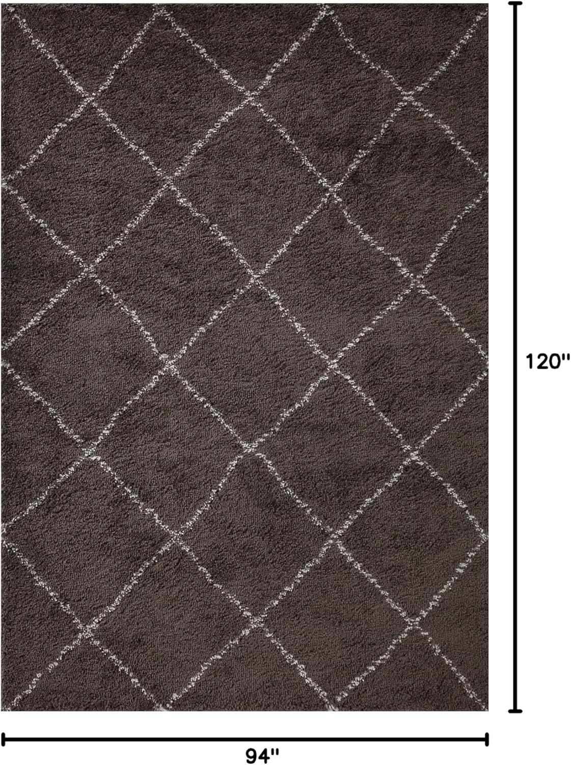 image:imageLoloi Bliss Shag Collection BLS05 GreyWhite 311 x 6 Runner RugBark Grey