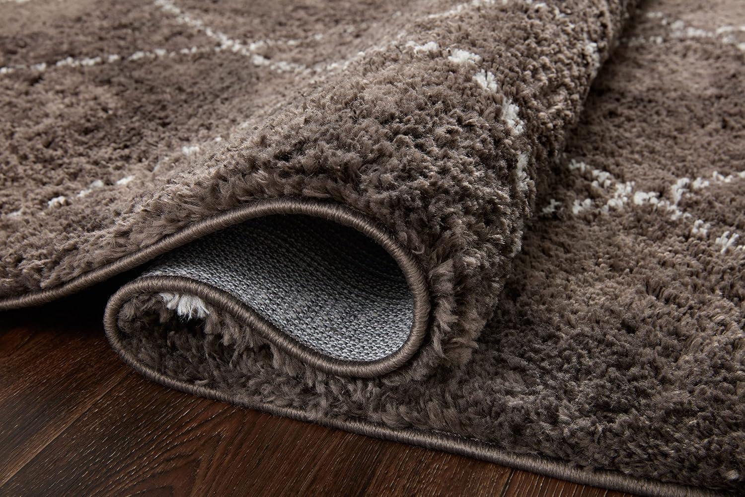 image:imageLoloi Bliss Shag Collection BLS05 GreyWhite 311 x 6 Runner RugBark Grey
