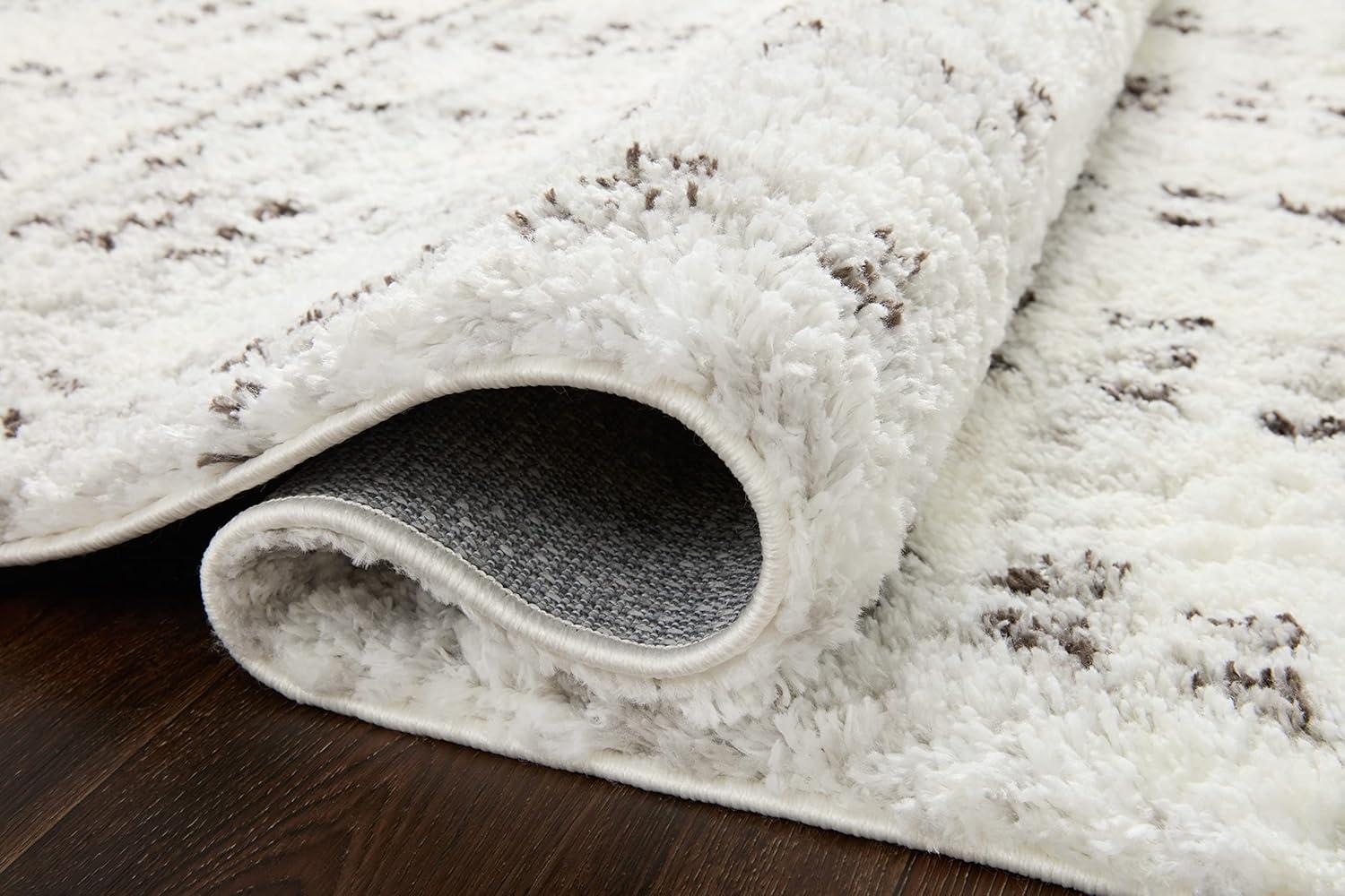 image:imageLoloi Bliss Shag Collection BLS05 GreyWhite 311 x 6 Runner RugCream Grey