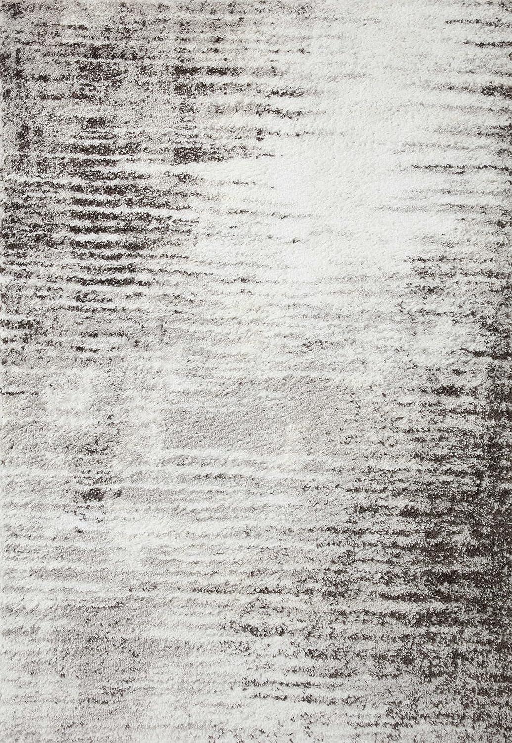 image:imageLoloi Bliss Shag Collection BLS05 GreyWhite 311 x 6 Runner RugGrey Cream
