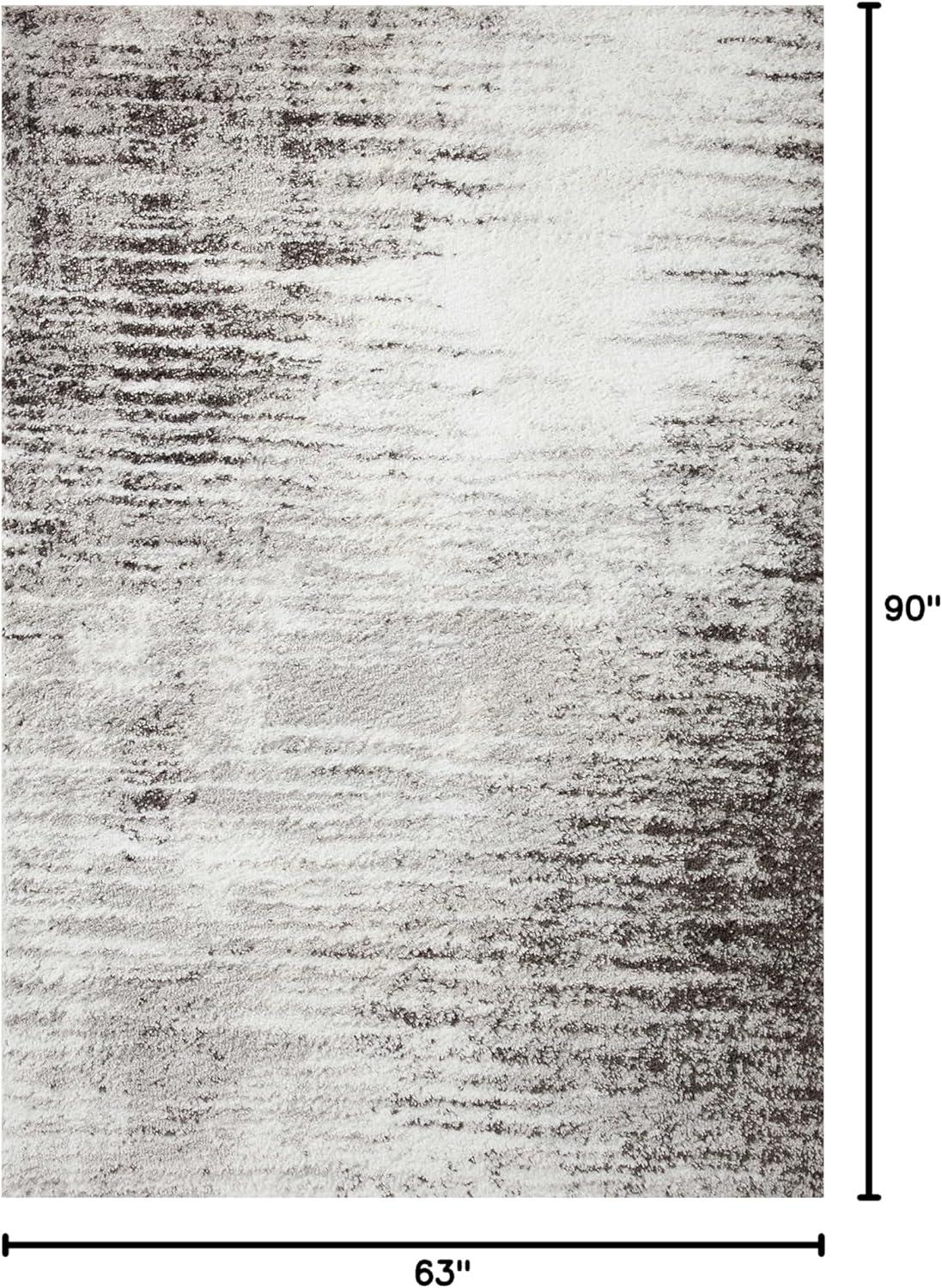 image:imageLoloi Bliss Shag Collection BLS05 GreyWhite 311 x 6 Runner RugGrey Cream