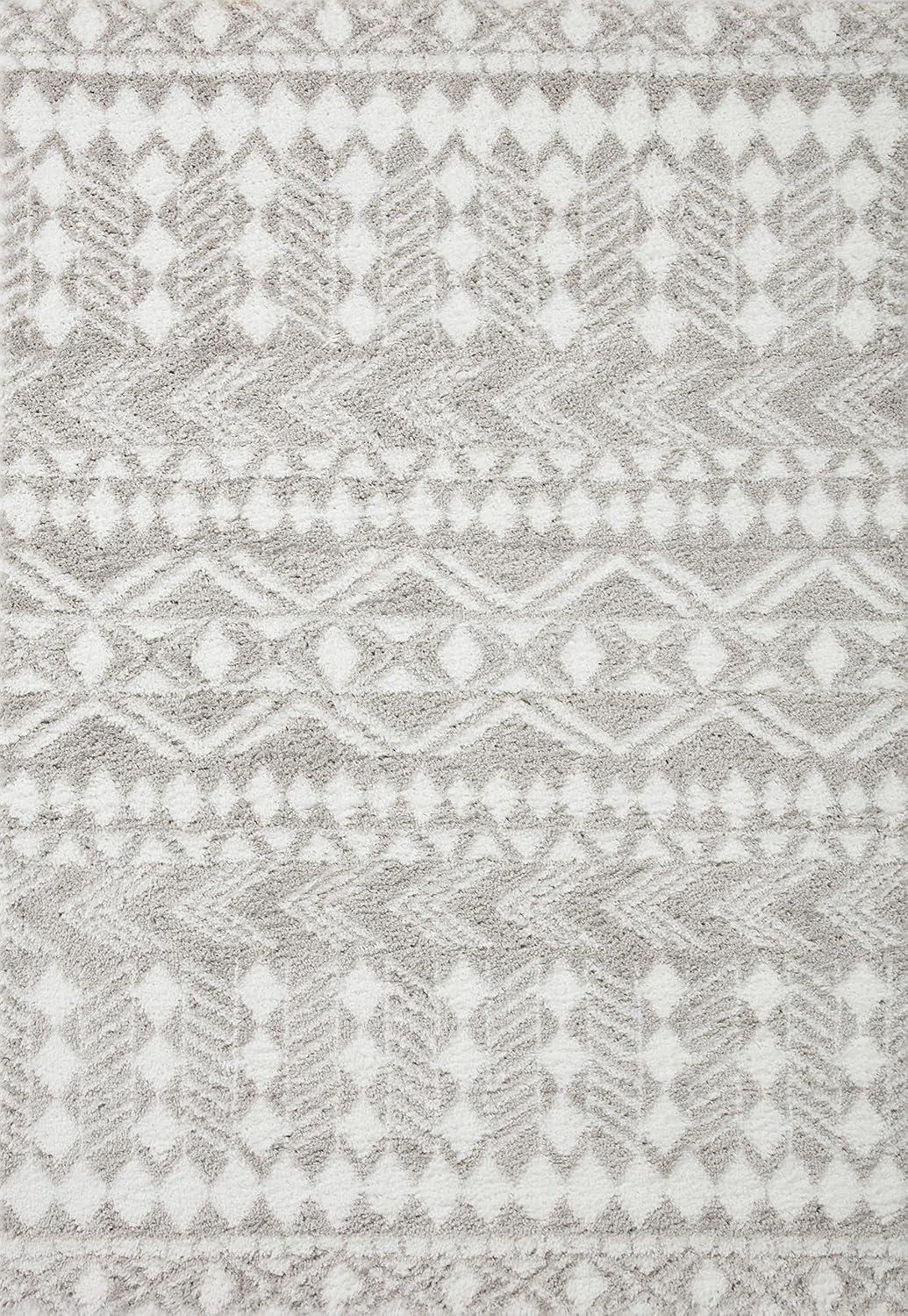 image:imageLoloi Bliss Shag Collection BLS05 GreyWhite 311 x 6 Runner RugGrey Ivory