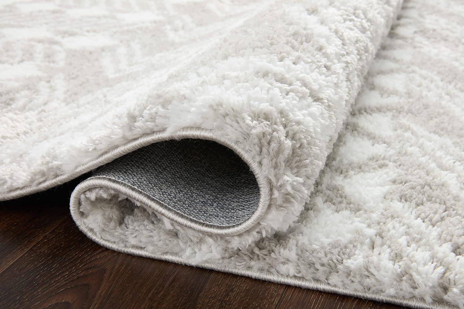 image:imageLoloi Bliss Shag Collection BLS05 GreyWhite 311 x 6 Runner RugGrey Ivory