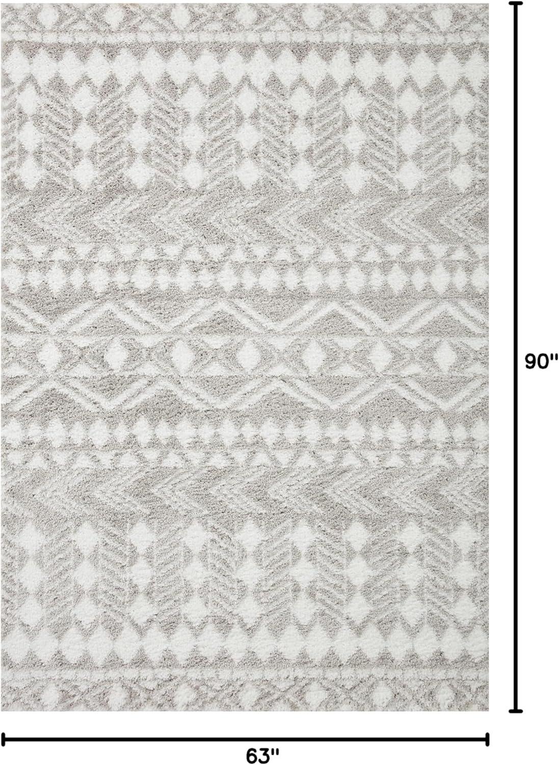 image:imageLoloi Bliss Shag Collection BLS05 GreyWhite 311 x 6 Runner RugGrey Ivory