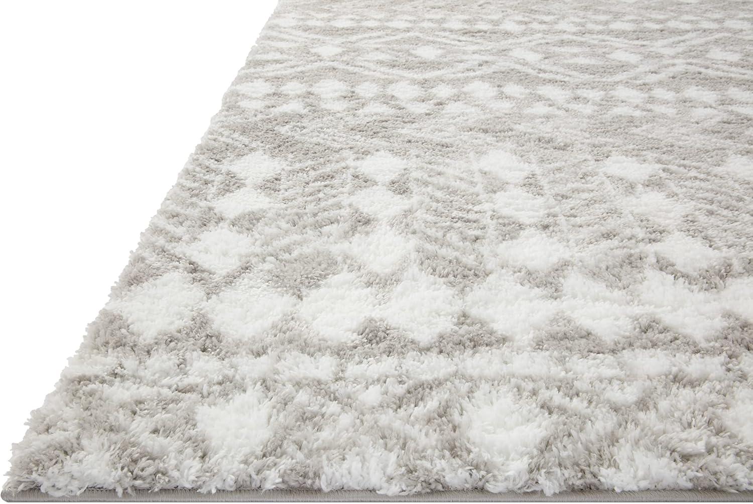 image:imageLoloi Bliss Shag Collection BLS05 GreyWhite 311 x 6 Runner RugGrey Ivory