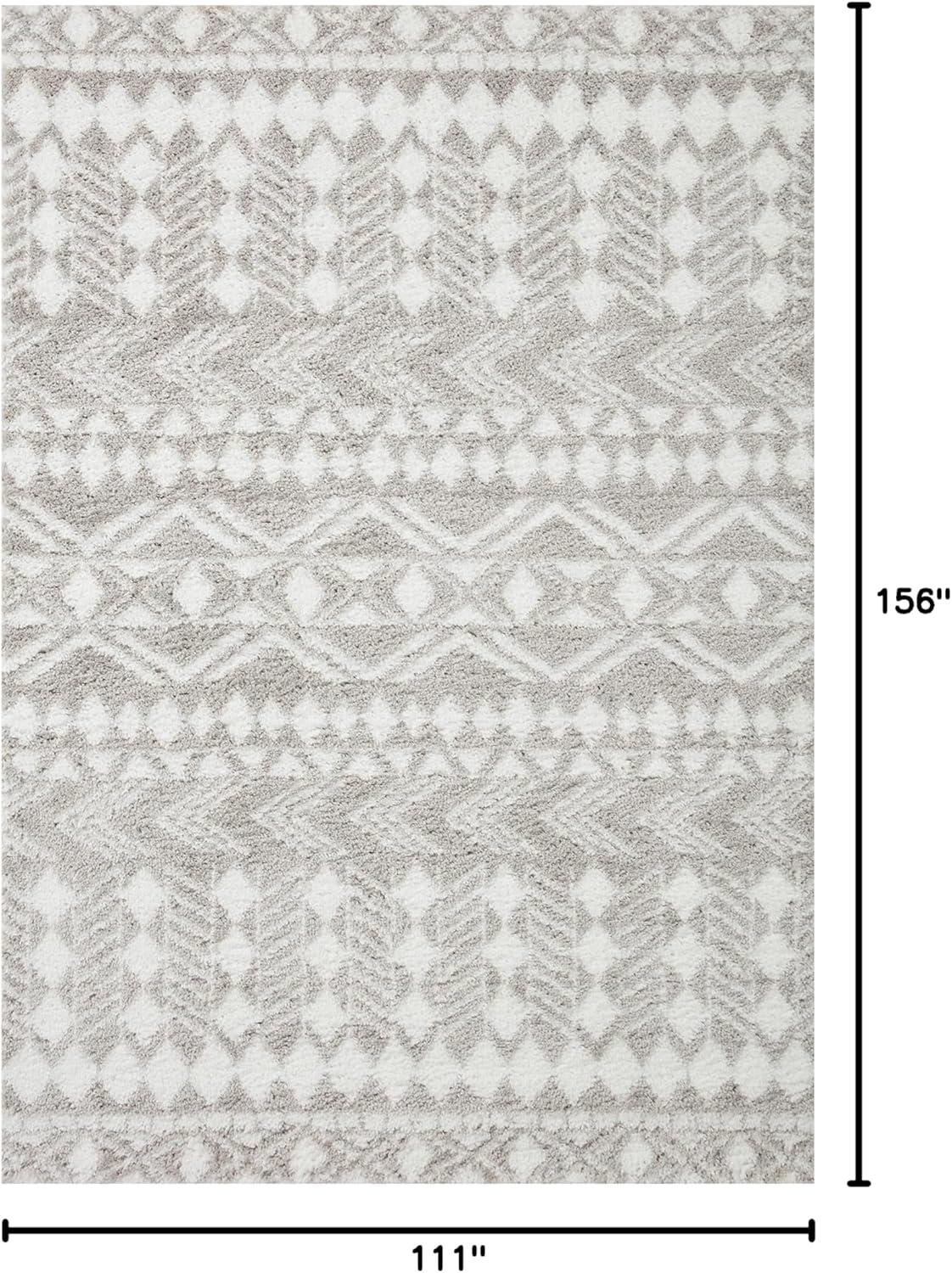 image:imageLoloi Bliss Shag Collection BLS05 GreyWhite 311 x 6 Runner RugGrey Ivory