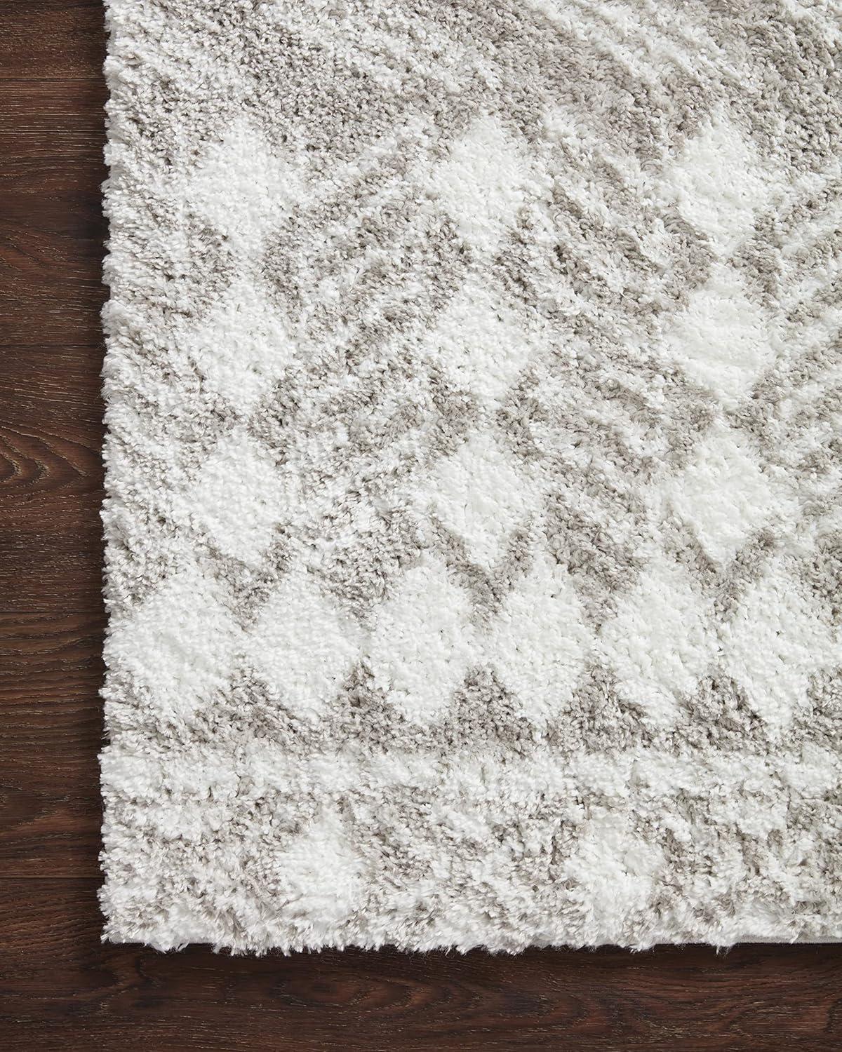 image:imageLoloi Bliss Shag Collection BLS05 GreyWhite 311 x 6 Runner RugGrey Ivory