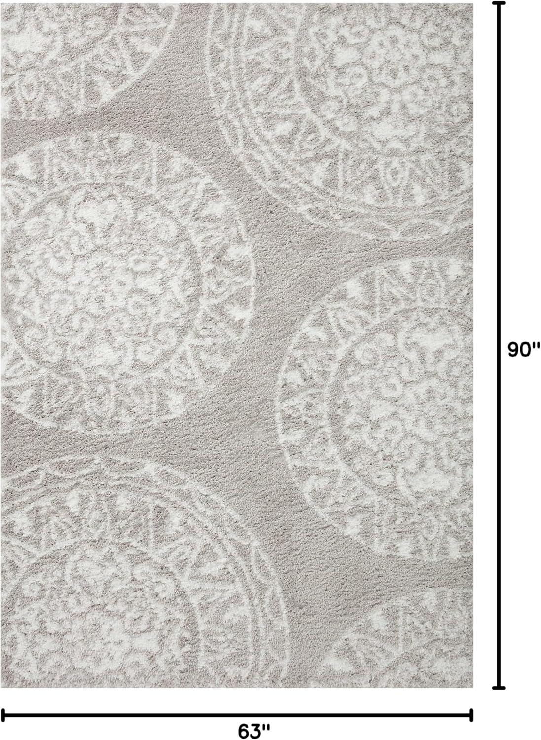 image:imageLoloi Bliss Shag Collection BLS05 GreyWhite 311 x 6 Runner RugPebble White