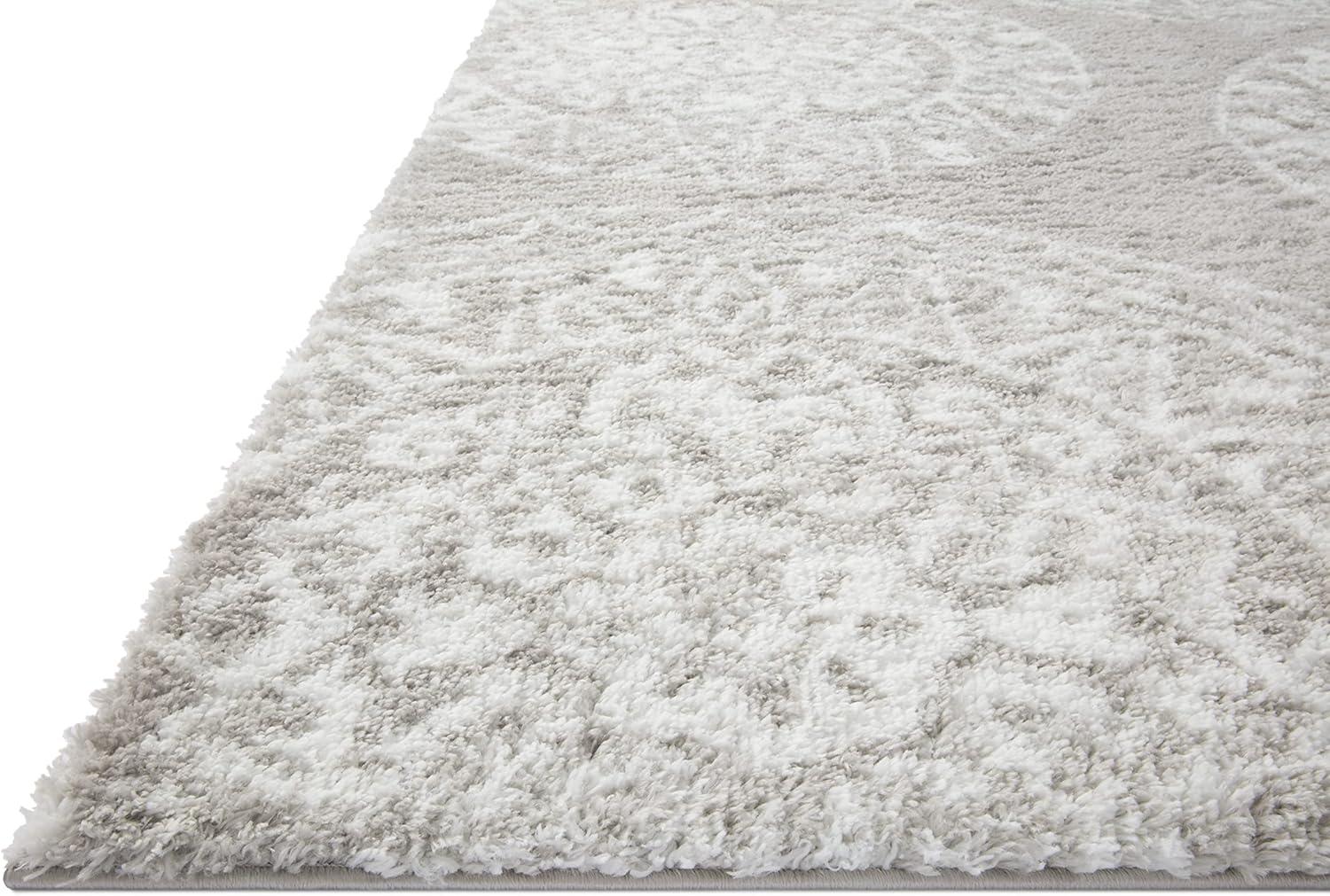 image:imageLoloi Bliss Shag Collection BLS05 GreyWhite 311 x 6 Runner RugPebble White