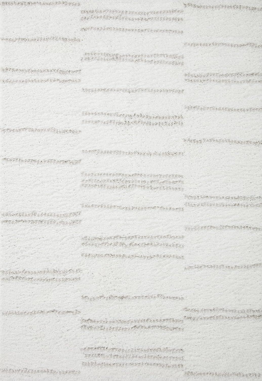 image:imageLoloi Bliss Shag Collection BLS05 GreyWhite 311 x 6 Runner RugWhite Grey