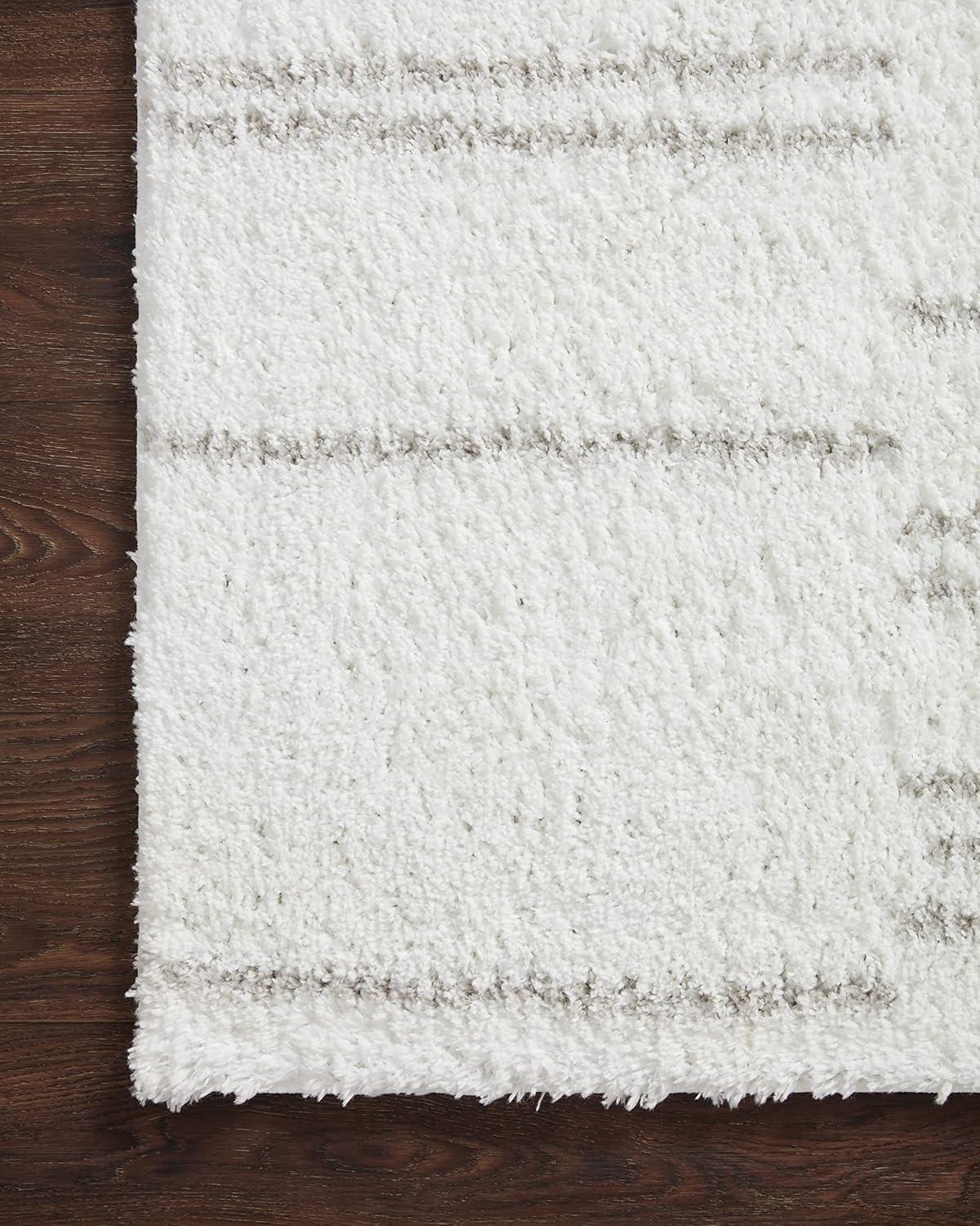 image:imageLoloi Bliss Shag Collection BLS05 GreyWhite 311 x 6 Runner RugWhite Grey
