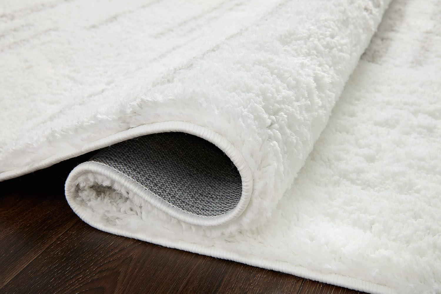 image:imageLoloi Bliss Shag Collection BLS05 GreyWhite 311 x 6 Runner RugWhite Grey