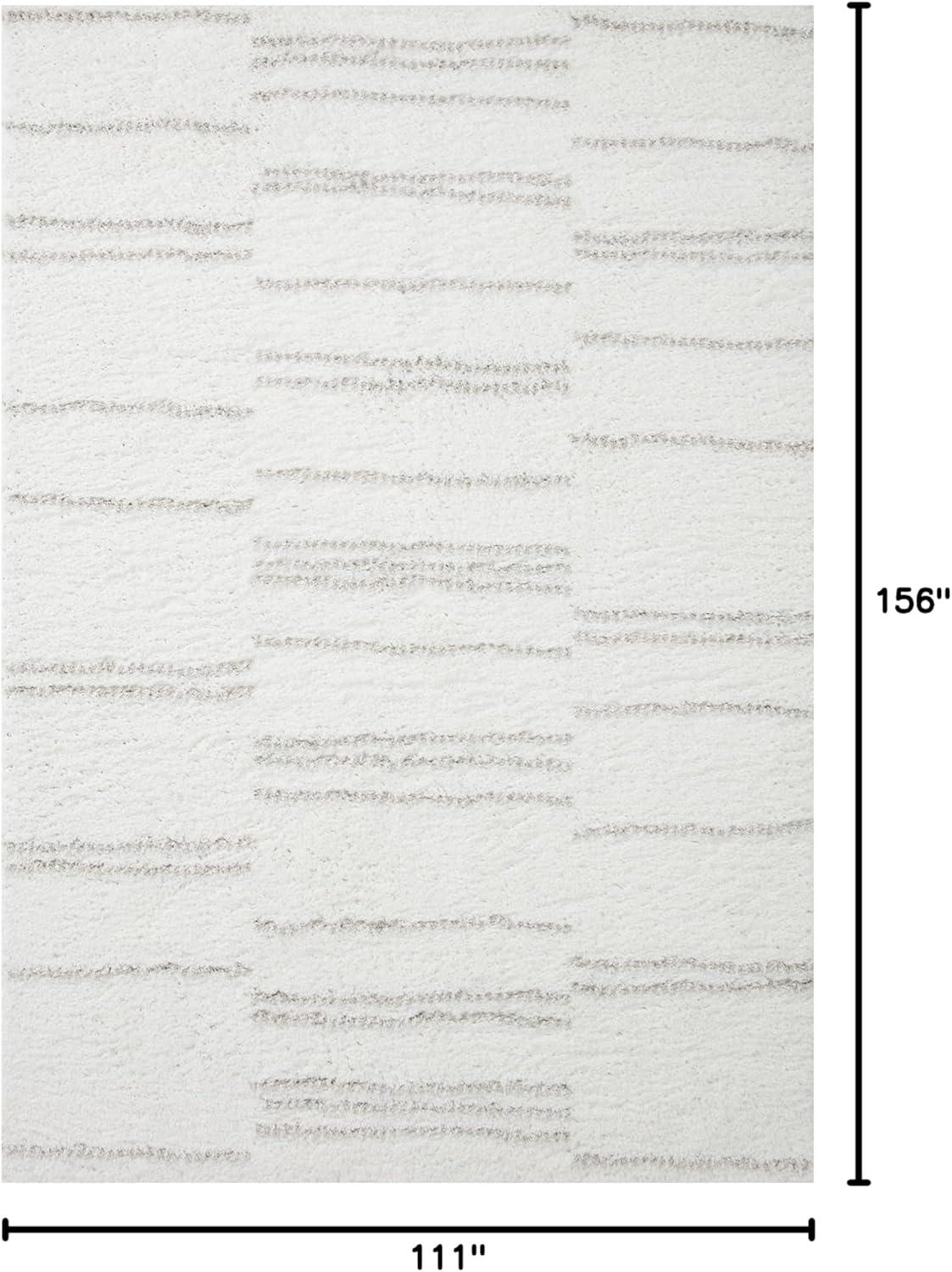 image:imageLoloi Bliss Shag Collection BLS05 GreyWhite 311 x 6 Runner RugWhite Grey