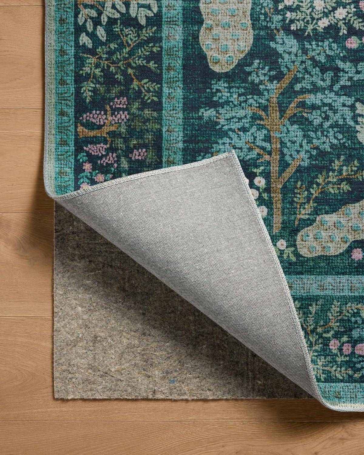 image:imageLoloi Rifle Paper Co Canopy Collection CNP05 Teal 23 x 39 Accent Rug