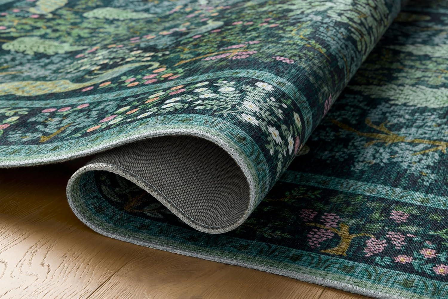 image:imageLoloi Rifle Paper Co Canopy Collection CNP05 Teal 23 x 39 Accent Rug