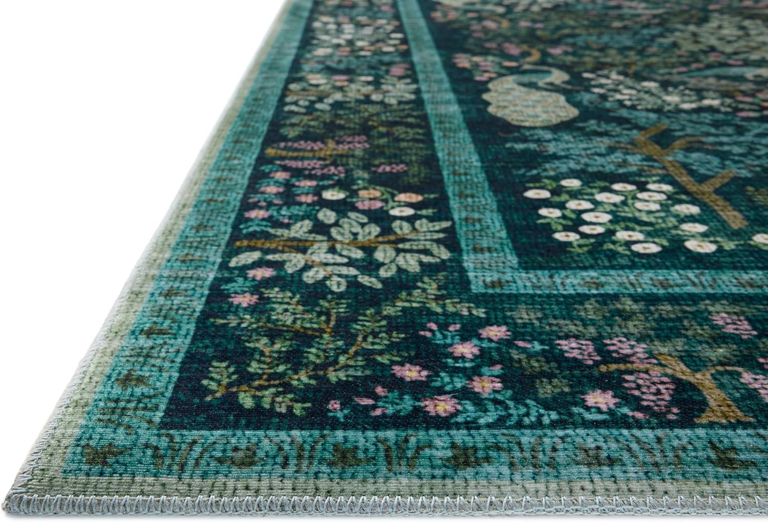 image:imageLoloi Rifle Paper Co Canopy Collection CNP05 Teal 23 x 39 Accent Rug