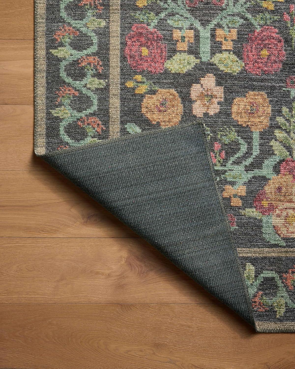 image:imageLoloi Rifle Paper Co Rosa Collection RSA02 Sky 76 x 96 Area RugBlack
