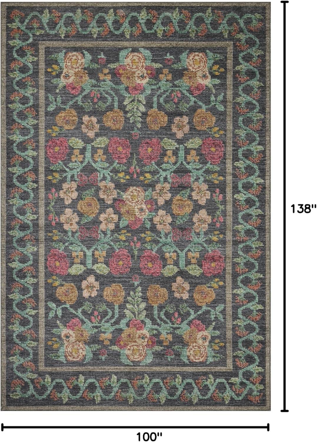 image:imageLoloi Rifle Paper Co Rosa Collection RSA02 Sky 76 x 96 Area RugBlack