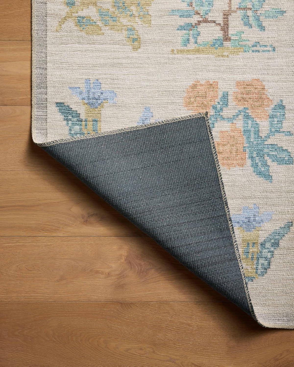 image:imageLoloi Rifle Paper Co Rosa Collection RSA02 Sky 76 x 96 Area RugCream