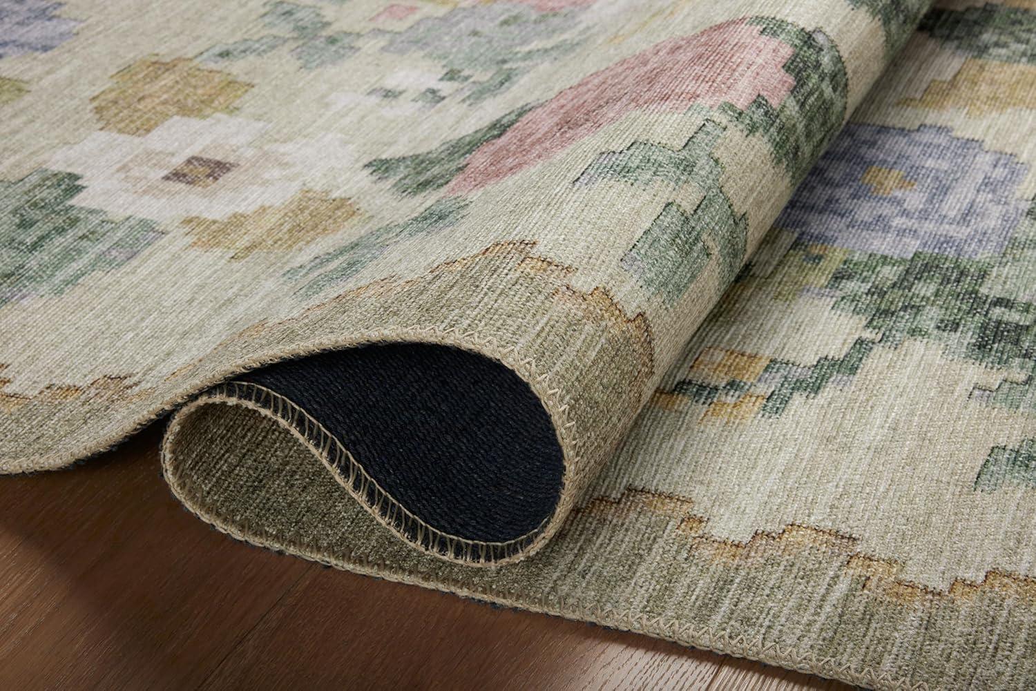 image:imageLoloi Rifle Paper Co Rosa Collection RSA02 Sky 76 x 96 Area RugCreamMulti