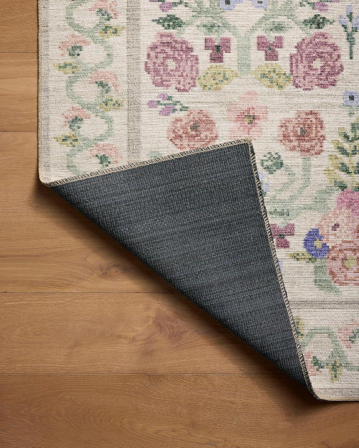 image:imageLoloi Rifle Paper Co Rosa Collection RSA02 Sky 76 x 96 Area RugIvory