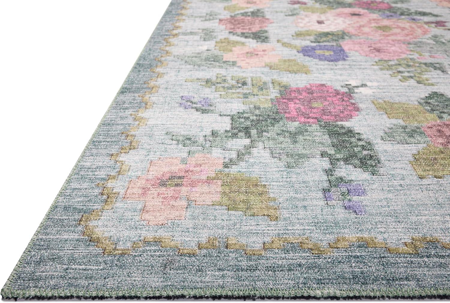 image:imageLoloi Rifle Paper Co Rosa Collection RSA02 Sky 76 x 96 Area RugSky