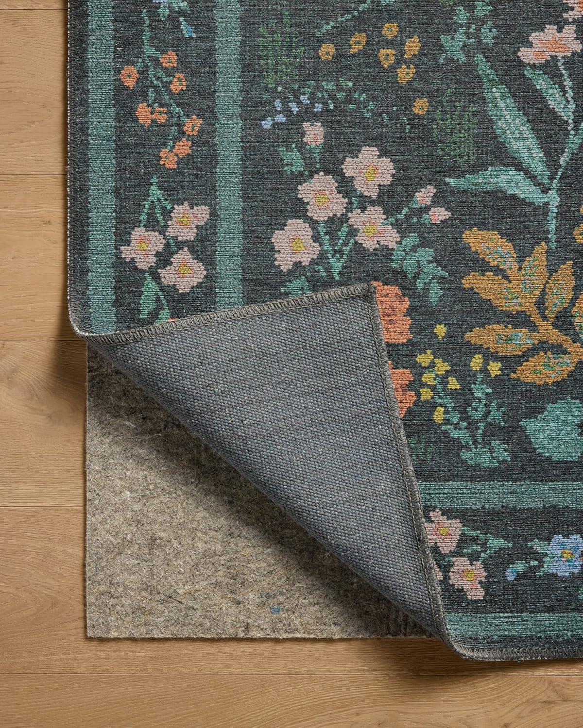 image:imageLoloi Rifle Paper Co Wildwood Collection WWLD02 Navy 26 x 76 Runner RugCharcoal